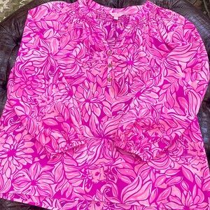Lily Pulitzer Pawsitive Cattitude Elsa Top, L